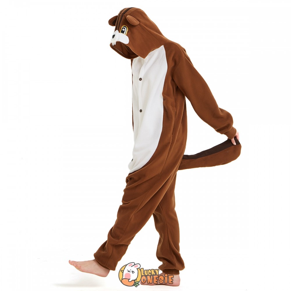 Squirrel Onesie Pajamas for Adult & Teens Animal Onesies - Luckyonesie.com